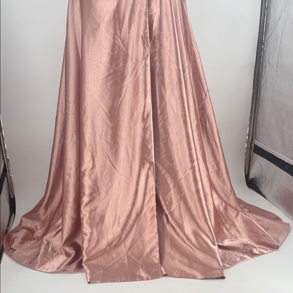 NWT Witness of Love Pink Satin Prom Dress Size 2 - Picture 3 of 8